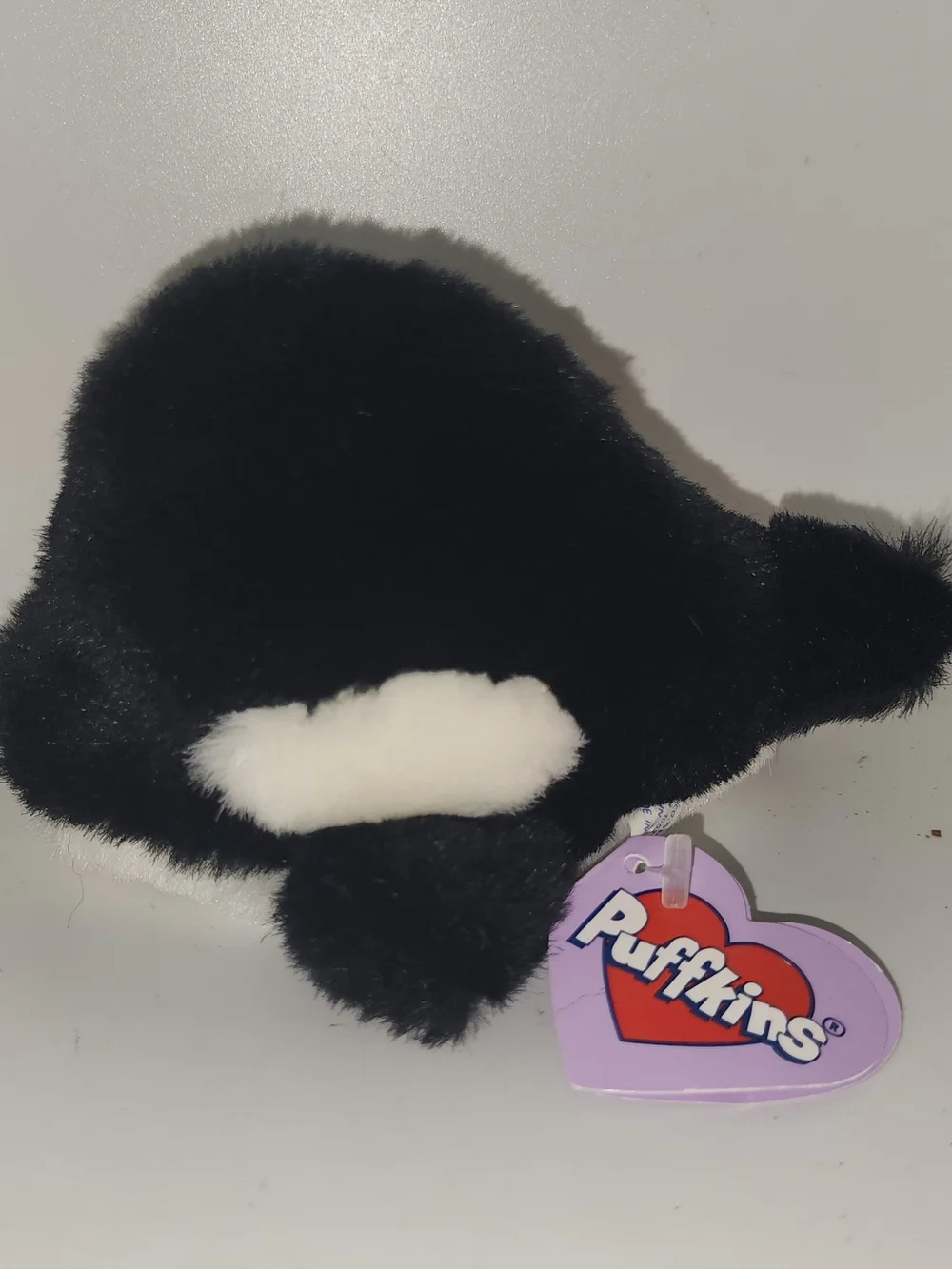 Toby the Whale Vintage 90s Puffkins plush with original tags